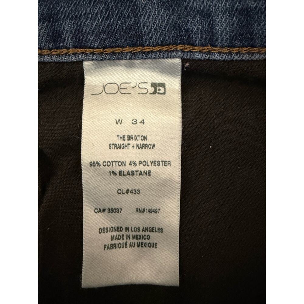 Joes Jeans The Brixton Straight Leg Medium Wash Denim Jeans 34 x 32 - Picture 5 of 7